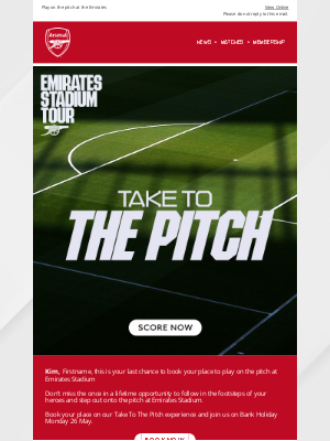 Arsenal - Take To The Pitch this Bank Holiday ⚽