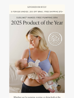 Kindred Bravely - Save 25% on the bra that just won Product of the Year!