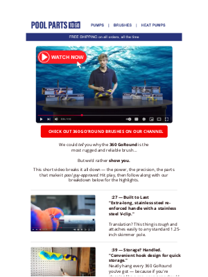 Pool Parts To Go - 🎥 Watch the 360 GoRound in Action — Brush Up Like a Pro