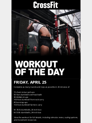 CrossFit Inc. - 250425 Workout of the Day: A Longer Effort