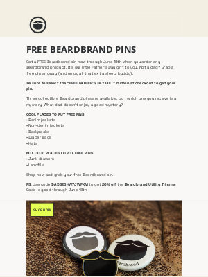 Beardbrand - Free Father’s Day Gift