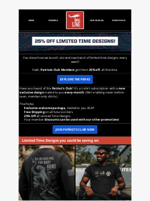 NineLineApparel - What if these were ALWAYS 25% off?