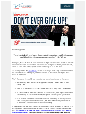 The V Foundation - 32 Years Later, Jim Valvano’s Vision Continues to Save Lives