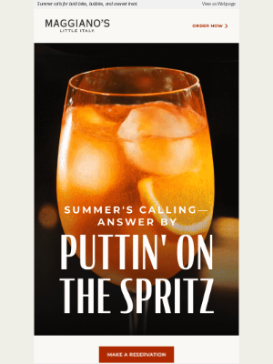 Maggiano's Little Italy - Summer isn’t complete without our Signature Spritz