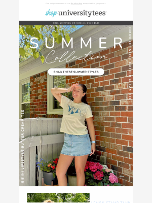 University Tees - JUST IN: New For Summer ☀️