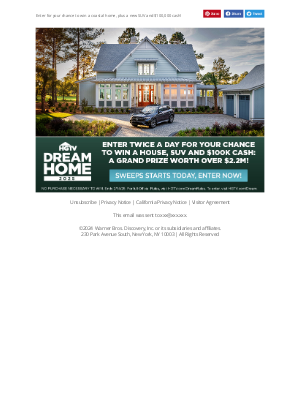 Travel Channel - $2.2M HGTV Dream Home Giveaway Starts Today, Enter Now!