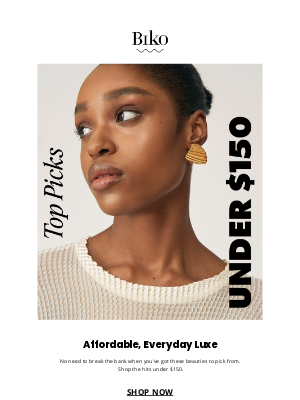 BIKO - Faves Under $150