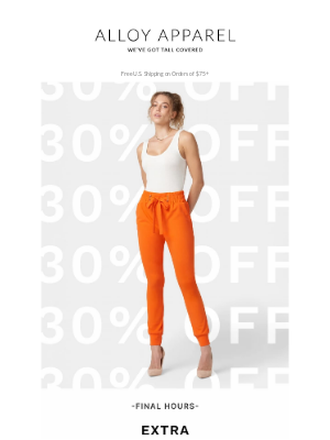 Alloy Apparel - That's a Wrap EXTRA 30% Off Ends Now!