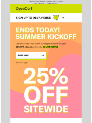 DevaCurl - ENDS TODAY: 25% OFF Sitewide