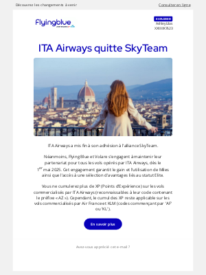 Air France - Annonce de Flying Blue et ITA Airways