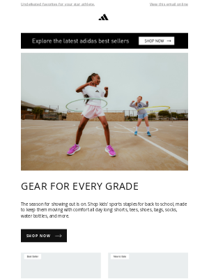 Adidas USA - Back to school: Kids' sports gear