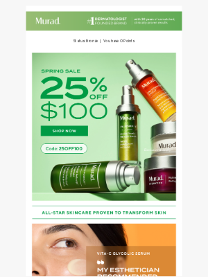 Murad - Fresh picks for spring! 25% off $100 continues