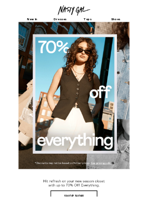 Nasty Gal - Heads up – the sale is still on