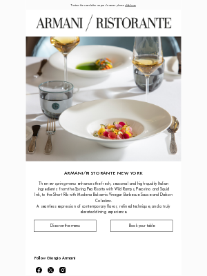 Armani - Spring flavors at Armani/Ristorante