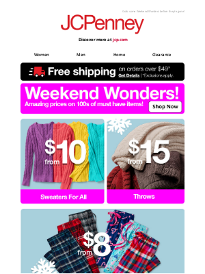 JCPenney - This weekend only! 🔥 100s of must-shop deals