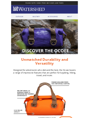 Watershed Drybags - Olympic-Grade Performance: Discover the Ocoee Drybag