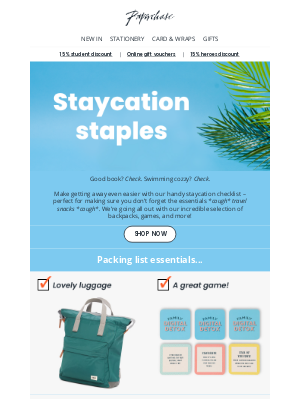 Paperchase - Supercharge your staycation!