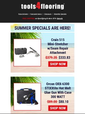 Tools 4 Flooring - Make Waves 🌊 with these Summer Deals! 🏖️