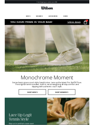 Lace up legit grass-court style