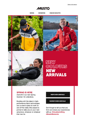 Musto UK - Take it all on this Spring Summer '22