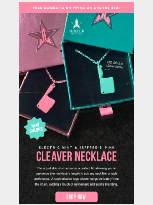 Jeffree Star Cosmetics - NEW COLORS: Cleaver Necklace 🩷🩵⚡