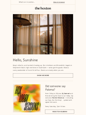 The Hoxton - Music & mixes: it’s looking a lot like summer