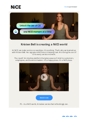 NICE - Kristen Bell knows the secret to soothing service
