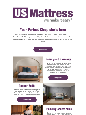 US-Mattress - Step into comfort with some of our best-selling mattresses and accessories.