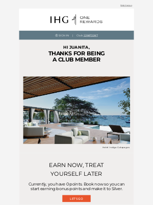 Intercontinental Hotel Group - Juanita, your March IHG One Rewards eStatement is ready
