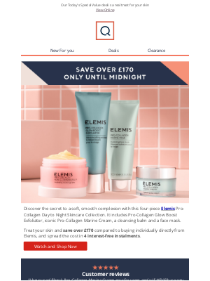 QVC (United Kingdom) - An unmissable Elemis deal with over £170 off!