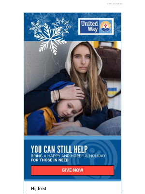 United Way - There’s still time to give for the holidays!
