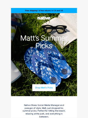 Native Shoes - Matt thinks you’ll like these