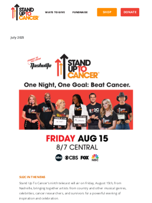 Stand Up to Cancer (SU2C) - Behind The Scenes With Stand Up To Cancer