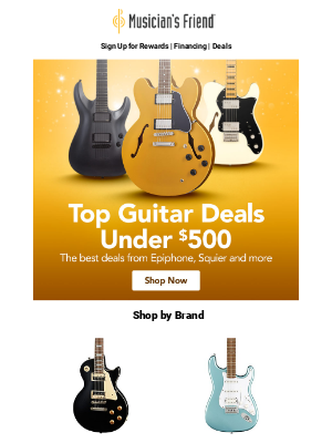 Musician's Friend - Our Top Guitar Deals Under $500