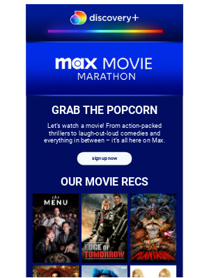 discovery+ - It’s movie night on Max 🎥