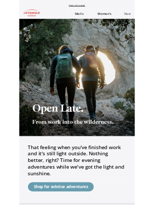 Cotswold Outdoor (United Kingdom) - Office out, outdoors in 🌄