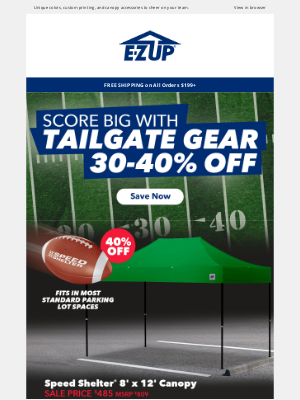 🏈 30-40% off Tailgate Gear for the Ultimate Experience