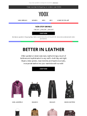 YOOX - Discover the leather looks that are trending now >>