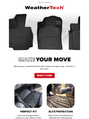 WeatherTech - Your FloorLiner Is Waiting