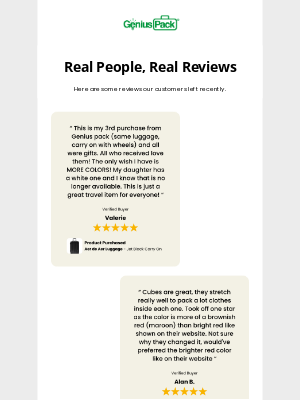 Genius Pack - Recent reviews from our customers