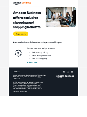 Amazon - william, get exclusive shopping benefits on Amazon Business