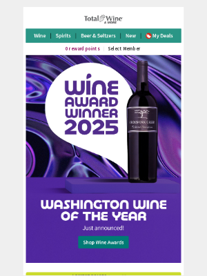 Total Wine & More - Hot off the Press! Washington Wine of the Year
