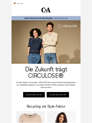 C&A (Germany) - Besondere Looks, neues Material - mit CIRCULOSE®