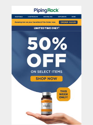 50% Off Crazy Deals is Happening NOW!