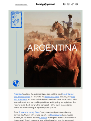 Lonely Planet - It takes you to tango (in Argentina)