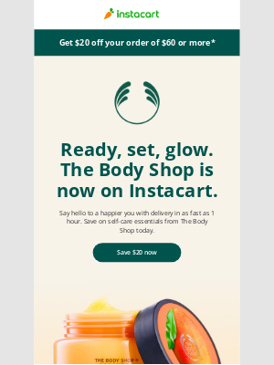 Instacart - The Body Shop is on Instacart! Get $20 off