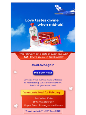 GoAir - Now serving love, all month long!