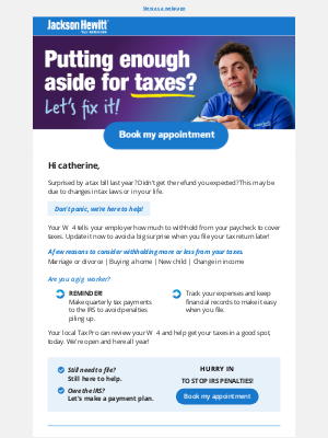 Jackson Hewitt - Need to update your W-4 to avoid a tax bill?