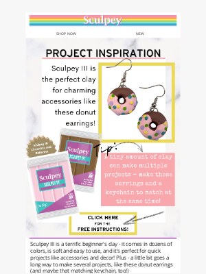 Sculpey - June DIY - Easy Donut Earrings!