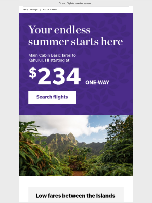 Hawaiian Airlines - Low fares to brighten your day